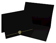CERTIFICATE HOLDERS, CLASSIC CREST, MASTERPIECE STUDIOS, 8.5" X 11", BLACK, 5/CT THUMBNAIL